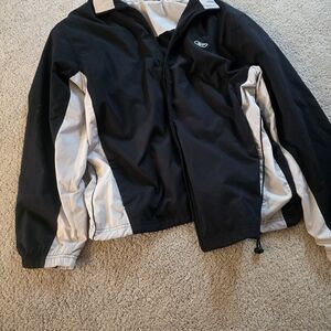 Reebok Men's Black and White Windbreaker